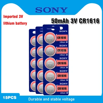 15шт Sony CR1616 Dugme Baterije DL1616 ECR1616 LM1616 Ćelija Kovanice Litij Baterija 3V EE6221 Sati E-mail Plišani daljinski Upravljač
