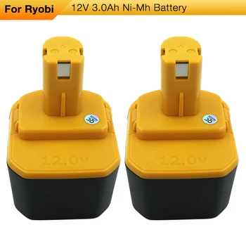 2 kom./lot 12 v 3000 mah Nimh Zamjenske Baterije za Ryobi B-1230H B-1222H R10510 RY1201 TDS4000 TF1100 TFD220 Akumulatorske Bušilice