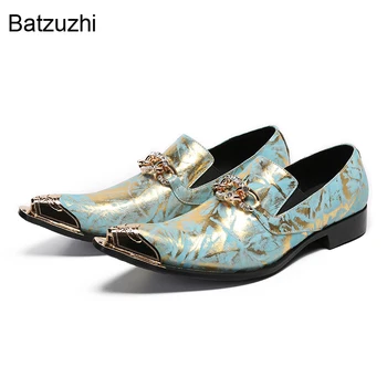 Batzuzhi/muške cipele talijanskog tipa; posebne kožne modeliranje cipele sa željeznim vrhom; muške službene poslovne, večernje i za svadbene cipele bez zatvarač; gospodo