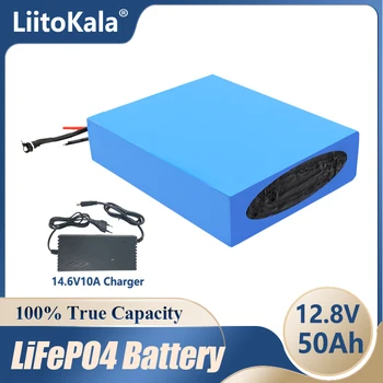 LiitoKala 12V 50Ah Lifepo4 baterija baterija baterija baterija baterija za električne brodova i Neprekidno napajanje za sunčeve auto moto vozila UPS
