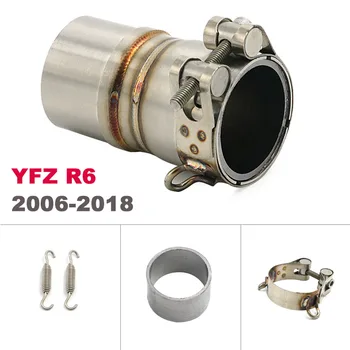 Motor Za Polaganje Ispušni Sustav ispušni lonac prosječna Cijev Za Yamaha YZF R6 2006-2018 YZFR6 YZF-R6 Ispušne Cijevi Mildde Link Veza