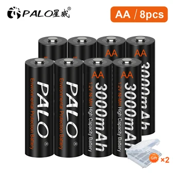 PALO 1,2 AA baterija baterija baterija baterija Baterija od 3000 mah A A Ni-MH punjive Baterije Za Električne Igračka Auto Alarm Mali Ventilator Daljinski Upravljač, Baterije
