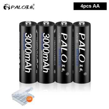 PALO AA baterija baterija baterija baterija Baterija 1,2 AA 3000 mah Ni-MH Prethodno napunjen Akumulator 2A Bateries za Kamere, Mikrofona, Igračke