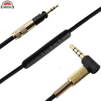 1,2 m Strijele Mikrofon Kabel za Monitor Marshall Major II Bluetooth Produžni Za Slušalice, Kabel za kontrolu Glasnoće Mikrofona