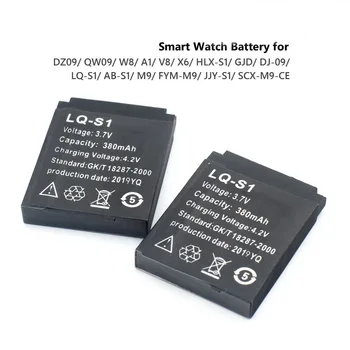 1-4 kom. Smart-sat Baterija Izdržljiva SmartWatch LQ-S1 3,7 380 ma Litij baterija baterija baterija baterija Baterija za DZ09 W8 A1 QW09 KSW-S6 RYX-NX9