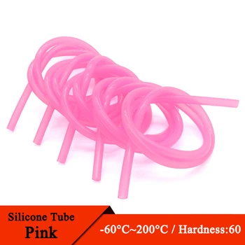 1/5/10 m Prehrambenoj Pink Silikon Gumeno Crijevo 2x4 mm 3x5 mm 4x6 mm 5x7 mm 6x8 mm Fleksibilan Neotrovan Silikonska cijev