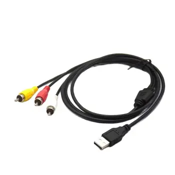 1,5 m/5 METARA USB Priključak od A do 3 RCA Muški i Ženski AV/V Kabel-USB Adapter za RCA Audio Video Converter Kabel Kabel Kabel Za HDTV HD TV