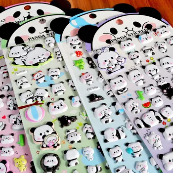 1 List Slatka Panda 3D Pjena DIY Oznaka Oznaka Oznaka Notepad Album Dnevnik Dekor Djeca Djeca DIY Igračke Darove Naljepnice