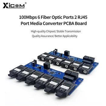 10/100 M Одномодовый Fiber Optički prekidač медиаконвертер PCBA 6*155 M Utvrđuju port 2 port za RJ45 20 km SC Fast Ethernet Симплексный/Duplex