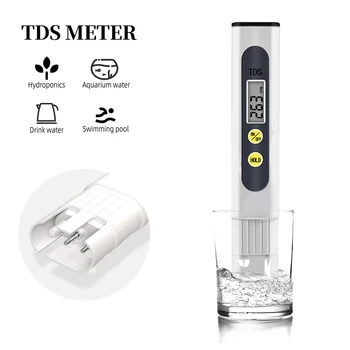 10 kom./lot Prijenosni Ručka Digitalni mjerač TDS Tester za vodu Filter Za Mjerenje Kvalitete Vode Tester Čistoće bijele boje POPUST 30%