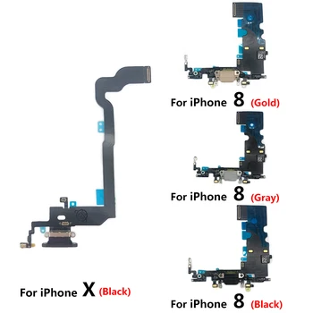 100% Original Za Iphone 7 8 Plus X XS USB Punjač Mikrofon Priključak priključne Stanice Priključak Za Punjenje Fleksibilan Kabel