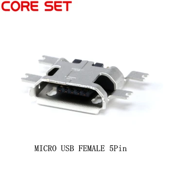 100PC Micro USB 5P MINIUSB Konektor Ženski 5 Pin SMD DIP Priključak