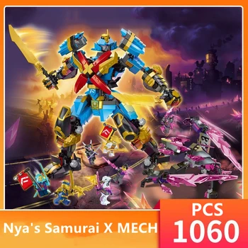 1060 kom. Nova Serija Ninja Nya Samurai X MECH Blokovi su Kompatibilni s 71775 Opeka Igračke Dječji Rođendan Božićni Poklon