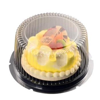 10шт 8 Cm Prozirna Kutija Za Tortu Plastične Kutije Za Torte I Ambalaža Prozirna Prozirna Cupcake Kolač Kupola Držač Sjedalo Vjenčanje