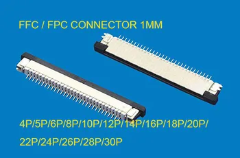 10шт priključak FFC / FPC 1 mm 4-pinski 5 6 7 8 10 12 14 16 18 20 22 24 26 28 Gornji kontakt Trake Flat Tipa Držač vrste 30P