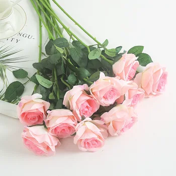 10шт Umjetni Cvijet Ruža Ukras Kuće Lažni Cvijet Grančica Prirodni za Vjenčanje Buket Dar za Valentinovo