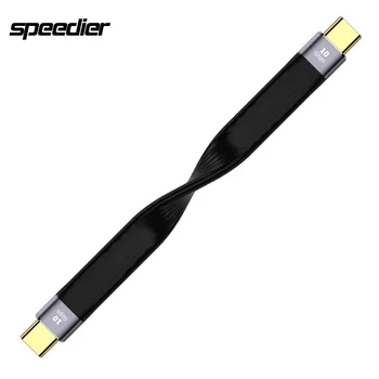 13 cm Stana USB Type C Fleksibilan Kratkom Mini Kabel Kabel za Prijenosni Power Bank USB4 40 Gbit/s Punjenje Podataka Kratki Kabel za MacBook