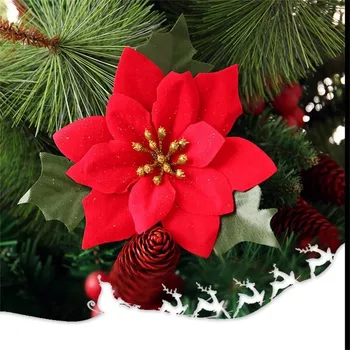 14 Cm Baršunasti Umjetni Cvijet Svila Cvijet Weeding Božićni Ukras Božićni Ukras Scrapbooking DIY Božićno Drvce