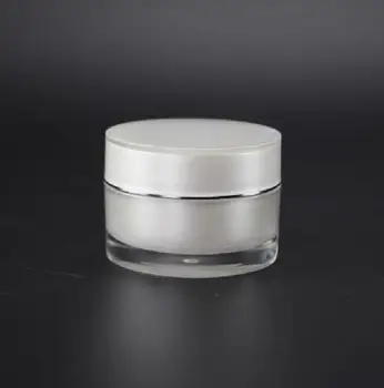 15 g biserno-bijela akrilna banke izravna kružna banke za krem lonac igračka krema za oči/dan dobnoj gel/эссенция/hidratantna krema plastična ambalaža