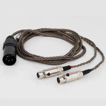 16 Jezgri HI-FI XLR Uravnotežene, slušalice, Kabel za nadogradnju slušalice 4pin occ2.5 3,5 4,4 mm Посеребренный za Audeze LCD-3 LCD-2 LCD2 LCD-4