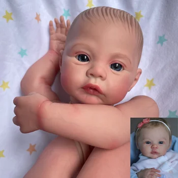 17 Inch(E) E) Livade Pokupila 3D Set Za Crtanje Novorođenog djeteta Lutka Kalup S Kosom Više Realno je Jednostavna Igračka 