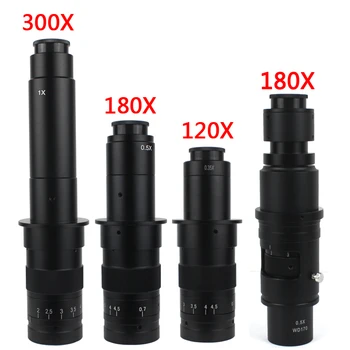 180X 120X 300X 200X 130X Zoom C-mount Objektiv Mikroskopa 0.7 X ~ 4.5 X Zoom 25 mm Za HDMI USB Industrijski Video Mikroskop Skladište