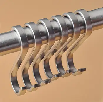 19 mm cijevi od plemenitog čelika s-oblika kuka Shop odjeće kredenac kuka debljina: 2 mm širina: 5 mm