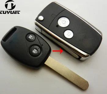 2 Gumbi Promjene Daljinski Upravljač Crna Flip Ključ Ljuske Za Honda CIVIC CRV Preklopna Torbica Za Ključeve Vozila