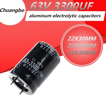 2 kom.-10 kom. 63V3300UF Visokokvalitetni aluminijski elektrolitski kondenzator 3300 uf 63 U 22X30 22X35 25X30 mm