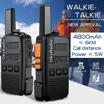 2 Predmet N6 5 W Wireless Građanski Mini prijenosni radio Veliki Kapacitet 4800 mah Prijenosni Vodootporne Pregovarački Za Hotelske Gradilištima