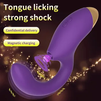 2-u-1 Jak Vibrator Za Лизания Jezika, Stimulator Klitorisa, Vibrator za Ruke, Maser za G-točke, Ženski Masturbator, Ženski Seks-igračku