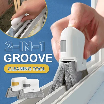 2-u-1 Kreativni alat za čišćenje žljebova za prozore, alat za čišćenje žljebova, četka za čišćenje prozora, četka za čišćenje proreze, četka za čišćenje žljebova