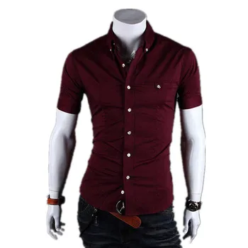 2015 Topla Rasprodaja Muška Kratka Majica Ljetni Stil Muške Košulje Plus Veličina M-3XL