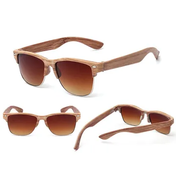 2019 nova moda imitacija drveta ženske sunčane naočale klasični marke dizajn полукадровые muške naočale UV400 retro naočale za vožnju
