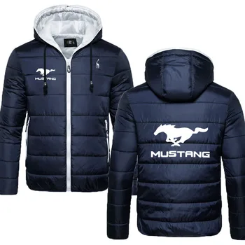 2021 Muška jakna-park, sportski top sa logotipom automobila Mustang, topla gusta zimska nova ветрозащитная muška dolje хлопковая jakna sa kapuljačom