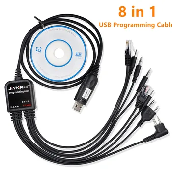 2022 8 U 1 Računalo USB Kabel za Programiranje Baofeng s CD-Voki Toki UV5R UV 82 za TYT Kenwood Motorola, Yaesu HTY Radio