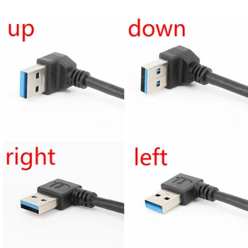 23 cm 90 Stupnjeva USB 3.0 Lijevo/Desno/Gore/Dolje Kut od 90 Stupnjeva Produžni kabel Od muškaraca i žena Kabel Adaptera USB Kabela
