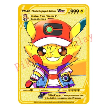 27 Stilova Pokemon Pikachu Cosplay El Кетчум Goku Джоджо Zlatne Metalne Igračke Hobi Skupljanje Zbirka Igre Anime Kartice