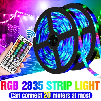 2835 RGB Led Traka 12 Fleksibilna Traka Lampa Šarenih Žarulja Svjetla 5 M 10 M 15 M 20 M TV Pozadinsku Rasvjetu US EU Uk Nožica