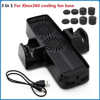 3 U 1 Ventilator Baza Za Xbox 360 Slim 360 S Konzola Rashladna priključne Stanice Donji Postolje Ventilatora Hladnjaka Punjač, Postolje Za Hlađenje X box
