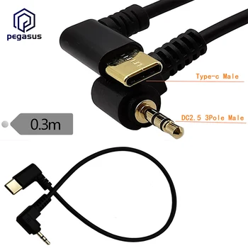 30 CM Pozlaćena kabel Type-C, USB C DC 2,5 mm Audio Jack AUX