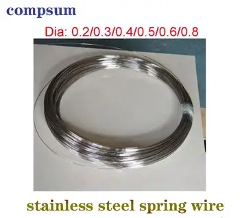 304 Medusobno žica od nehrđajućeg čelika tvrdi žica puni hard žica 0.2/0.3/0.4/0.5/0.6/0.8 Opružni Čelična Žica