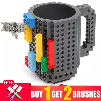 360 ml Slatka Kompatibilne Sa Lego Mugs Personalizirane My Kitchen Predmete Bijela Kava Šalica Za Mlijeko Čaša Soka Dječje Prometna Čajna Šolja Šalice