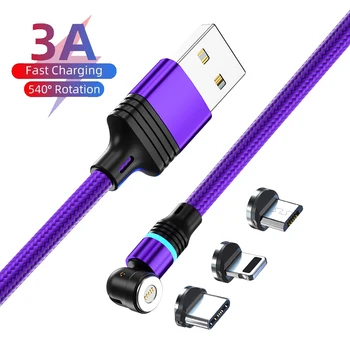 3A Magnetski Tip C Micro USB Kabel Za iPhone Samsung Xiaomi Mobilni Telefon Brzo Punjenje USB Kabel Magnetsko Punjač Kabel Kabel