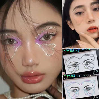 3D Oči Šminka Lica Privremena Tetovaža Samoljepivi Ljepota Leptir Nakit Naljepnice Festival Body Art Ukrašavanje Noktiju Dijamant