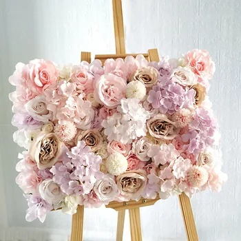 3D Ruže Cvijeće Pozadina Zida Svadbeni Nakit Umjetni Cvijet Zid Simulacija Pozadina Vjenčanje Kućni Dekor