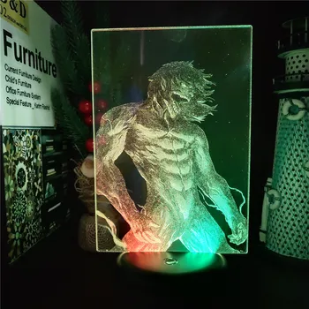 3D Svjetlo Anime Napad Na Titans Figurica Eren Yeager Div 3D Иллюзионный Downlight Led noćno svjetlo za Uređenje Doma Baby Darove, Igračke