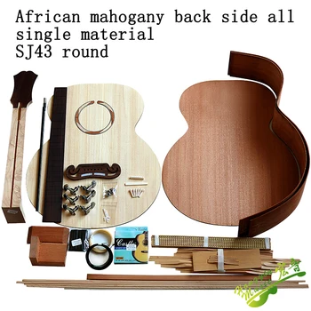 43 - inčni SJ Super Jumbo gitara Autentičnu afrička leđa od javora, smreka lice kompletan set materijala za istovremenu proizvodnju gitara