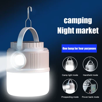 450LM Kamp Lanterna Svjetiljku Solarni Tip-C, USB Punjenje Prijenosni Šator Žarulja Led Кемпинговые Svjetla za Oporavak Planinarenje Ribolov