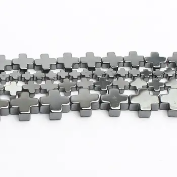 4x4/6x6/8x8/10x10 mm Prirodni Crni Kamen Hematit Kamenčićima Križ Besplatno Perle za Diy Pribor za Narukvice Izrada Nakita 15 